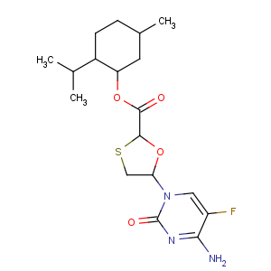 CAS No:764659-72-5 [(1R,2S,5R)-5-methyl-2-propan-2-ylcyclohexyl]<br />5-(4-amino-5-fluoro-2-oxopyrimidin-1-yl)-1,3-oxathiolane-2-carboxylate