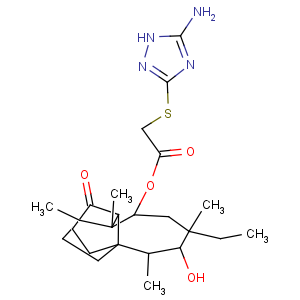 CAS No:76530-44-4 Acetic acid,2-[(3-amino-1H-1,2,4-triazol-5-yl)thio]-,(3aS,4R,5S,6R,8R,9R,9aR,10R)-6-ethyldecahydro-5-hydroxy-4,6,9,10-tetramethyl-1-oxo-3a,9-propano-3aH-cyclopentacycloocten-8-ylester