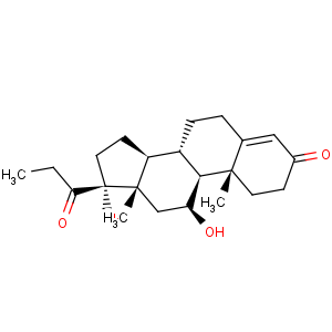 CAS No:76675-97-3 Androst-4-en-3-one,11,17-dihydroxy-17-(1-oxopropyl)-, (11b,17a)- (9CI)