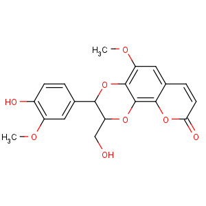CAS No:76948-72-6 9H-Pyrano[2,3-f]-1,4-benzodioxin-9-one,2,3-dihydro-3-(4-hydroxy-3-methoxyphenyl)-2-(hydroxymethyl)-5-methoxy-,(2R,3R)-rel-