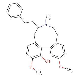 CAS No:77400-65-8 5H-Dibenz[d,f]azonin-1-ol,6,7,8,9-tetrahydro-2,12-dimethoxy-7-methyl-6-(2-phenylethyl)-