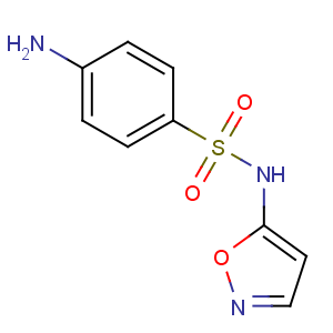 CAS No:7758-79-4 4-amino-N-(1,2-oxazol-5-yl)benzenesulfonamide
