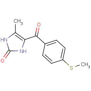 CAS No:77671-31-9 4-methyl-5-(4-methylsulfanylbenzoyl)-1,3-dihydroimidazol-2-one