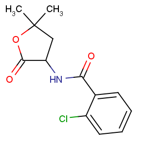 CAS No:77694-30-5 2-chloro-N-(5,5-dimethyl-2-oxooxolan-3-yl)benzamide