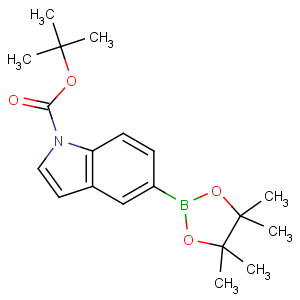 CAS No:777061-36-6 tert-butyl<br />5-(4,4,5,5-tetramethyl-1,3,2-dioxaborolan-2-yl)indole-1-carboxylate
