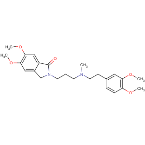 CAS No:77862-92-1 2-[3-[2-(3,4-dimethoxyphenyl)ethyl-methylamino]propyl]-5,<br />6-dimethoxy-3H-isoindol-1-one