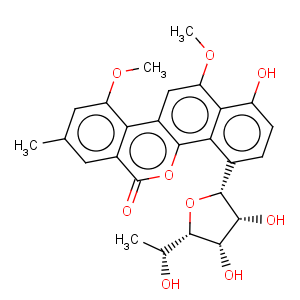 CAS No:77879-89-1 6H-Benzo[d]naphtho[1,2-b]pyran-6-one,4-(6-deoxy-a-D-galactofuranosyl)-1-hydroxy-10,12-dimethoxy-8-methyl-