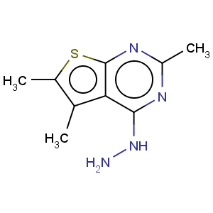 CAS No:77995-55-2 Thieno[2,3-d]pyrimidine,4-hydrazinyl-2,5,6-trimethyl-