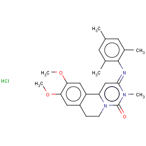 CAS No:78416-81-6 4H-Pyrimido[6,1-a]isoquinolin-4-one,2,3,6,7-tetrahydro-9,10-dimethoxy-3-methyl-2-[(2,4,6-trimethylphenyl)imino]-,hydrochloride (1:1)
