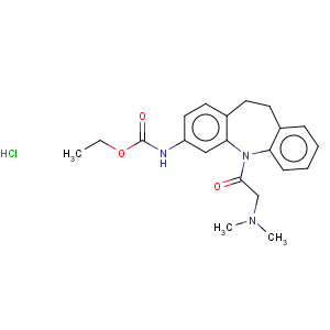 CAS No:78816-67-8 Carbamic acid,N-[5-[2-(dimethylamino)acetyl]-10,11-dihydro-5H-dibenz[b,f]azepin-3-yl]-, ethylester, hydrochloride (1:1)