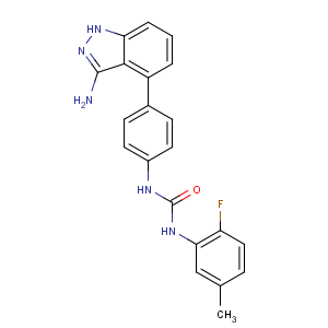CAS No:796967-16-3 1-[4-(3-amino-1H-indazol-4-yl)phenyl]-3-(2-fluoro-5-methylphenyl)urea