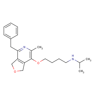 CAS No:79784-22-8 4-[(4-benzyl-6-methyl-1,3-dihydrofuro[3,<br />4-c]pyridin-7-yl)oxy]-N-propan-2-ylbutan-1-amine