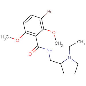 CAS No:80125-14-0 3-bromo-N-[[(2S)-1-ethylpyrrolidin-2-yl]methyl]-2,6-dimethoxybenzamide