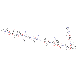 CAS No:80458-29-3 L-Isoleucinamide,L-histidyl-L-alanyl-L-a-aspartylglycyl-L-valyl-L-phenylalanyl-L-threonyl-L-seryl-L-a-aspartyl-L-phenylalanyl-L-seryl-L-arginyl-L-leucyl-L-leucylglycyl-L-glutaminyl-L-leucyl-L-seryl-L-alanyl-L-lysyl-L-lysyl-L-tyrosyl-L-leucyl-L-a-glutamyl-L-seryl-L-leucyl-(9CI)