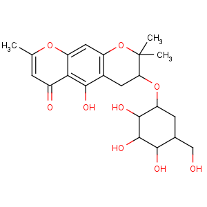 CAS No:80681-44-3 (3S)-5-hydroxy-2,2,8-trimethyl-3-[(1R,2R,3S,4R,5R)-2,3,<br />4-trihydroxy-5-(hydroxymethyl)cyclohexyl]oxy-3,4-dihydropyrano[3,<br />2-g]chromen-6-one