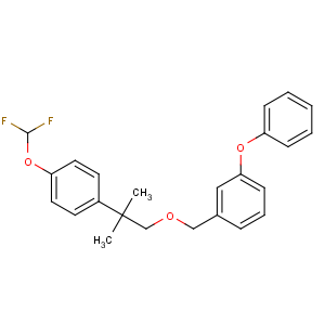 CAS No:80843-70-5 1-(difluoromethoxy)-4-[2-methyl-1-[(3-phenoxyphenyl)methoxy]propan-2-yl]<br />benzene