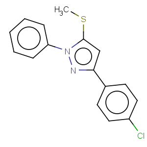 CAS No:80967-23-3 3-(4-CHLOROPHENYL)-5-METHYLTHIO-1-PHENYL-1H-PYRAZOLE