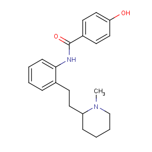 CAS No:81329-70-6 BENZAMIDE, 4-HYDROXY-N-(2-(2-(1-METHYL-2-PIPERIDINYL)ETHYL)PHENYL)-, (+-)-