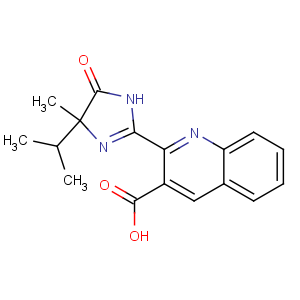 CAS No:81335-37-7 2-(4-methyl-5-oxo-4-propan-2-yl-1H-imidazol-2-yl)quinoline-3-carboxylic<br />acid