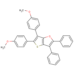 CAS No:81385-77-5 5,6-bis(4-methoxyphenyl)-2,3-diphenylthieno[3,2-b]furan