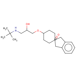 CAS No:81840-58-6 Spiro[cyclohexane-1,2'-[2H]inden]-3'(1'H)-one,7'-[3-[(1,1-dimethylethyl)amino]-2-hydroxypropoxy]-