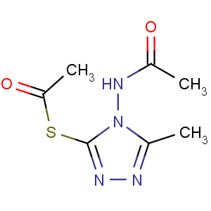 CAS No:82049-48-7 S-(4-acetamido-5-methyl-1,2,4-triazol-3-yl) ethanethioate