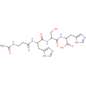 CAS No:820959-17-9 (2S)-2-[[(2S)-2-[[(2S)-2-(3-acetamidopropanoylamino)-3-(1H-imidazol-5-<br />yl)propanoyl]amino]-3-hydroxypropanoyl]amino]-3-(1H-imidazol-5-yl)<br />propanoic acid