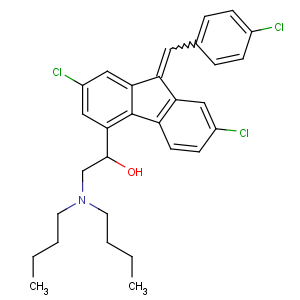 CAS No:82186-77-4 2-(dibutylamino)-1-[(9Z)-2,<br />7-dichloro-9-[(4-chlorophenyl)methylidene]fluoren-4-yl]ethanol