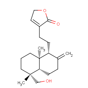 CAS No:82209-74-3 2(5H)-Furanone,3-[2-[(1R,4aS,5R,8aS)-decahydro-5-(hydroxymethyl)-5,8a-dimethyl-2-methylene-1-naphthalenyl]ethyl]-