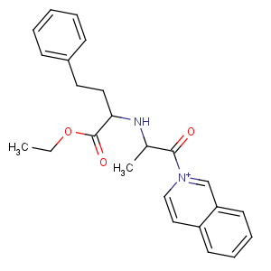 CAS No:82586-54-7 ethyl<br />2-[(1-isoquinolin-2-ium-2-yl-1-oxopropan-2-yl)amino]-4-phenylbutanoate