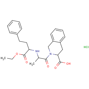 CAS No:82586-55-8 (3S)-2-[(2S)-2-[[(2S)-1-ethoxy-1-oxo-4-phenylbutan-2-yl]amino]propanoyl]<br />-3,4-dihydro-1H-isoquinoline-3-carboxylic acid