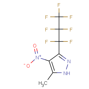 CAS No:82633-69-0 3-(1,1,2,2,3,3,3-heptafluoropropyl)-5-methyl-4-nitro-1H-pyrazole