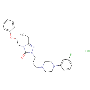 CAS No:82752-99-6 2-[3-[4-(3-chlorophenyl)piperazin-1-yl]propyl]-5-ethyl-4-(2-<br />phenoxyethyl)-1,2,4-triazol-3-one
