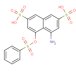 CAS No:83-23-8 4-amino-5-(benzenesulfonyloxy)naphthalene-2,7-disulfonic acid