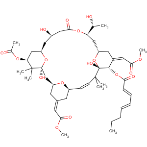CAS No:83314-01-6 2,4-Octadienoic acid,(1S,3S,5Z,7R,8E,11S,12S,13E,15S,17R,21R,23R,25S)-25-(acetyloxy)-1,11,21-trihydroxy-17-[(1R)-1-hydroxyethyl]-5,13-bis(2-methoxy-2-oxoethylidene)-10,10,26,26-tetramethyl-19-oxo-18,27,28,29-tetraoxatetracyclo[21.3.1.13,7.111,15]nonacos-8-en-12-ylester, (2E,4E)-