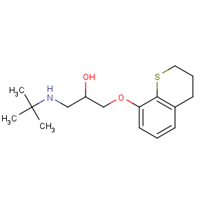 CAS No:83688-85-1 1-(tert-Butylamino)-3-((3,4-dihydro-2H-1-benzothiopyran-8-yl)oxy)propan-2-ol hydrochloride