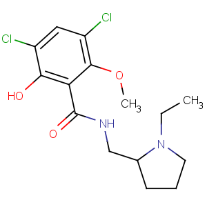 CAS No:84225-95-6 3,<br />5-dichloro-N-[[(2S)-1-ethylpyrrolidin-2-yl]methyl]-2-hydroxy-6-<br />methoxybenzamide