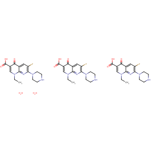 CAS No:84294-96-2 1,8-Naphthyridine-3-carboxylicacid, 1-ethyl-6-fluoro-1,4-dihydro-4-oxo-7-(1-piperazinyl)-, hydrate (2:3)