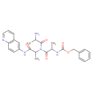 CAS No:84614-60-8 benzyl<br />N-[(2S)-1-[[(2S)-2-aminopropanoyl]-[(2S)-1-oxo-1-(quinolin-6-ylamino)<br />propan-2-yl]amino]-1-oxopropan-2-yl]carbamate