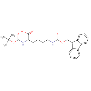 CAS No:84624-27-1 (2S)-6-(9H-fluoren-9-ylmethoxycarbonylamino)-2-[(2-methylpropan-2-yl)<br />oxycarbonylamino]hexanoic acid