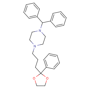 CAS No:84625-59-2 1-benzhydryl-4-[3-(2-phenyl-1,3-dioxolan-2-yl)propyl]piperazine