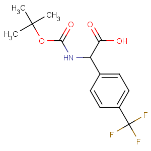 CAS No:847147-40-4 2-[(2-methylpropan-2-yl)oxycarbonylamino]-2-[4-(trifluoromethyl)phenyl]<br />acetic acid