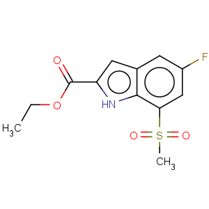 CAS No:849035-86-5 1H-Indole-2-carboxylicacid, 5-fluoro-7-(methylsulfonyl)-, ethyl ester