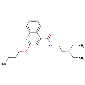 CAS No:85-79-0 2-butoxy-N-[2-(diethylamino)ethyl]quinoline-4-carboxamide