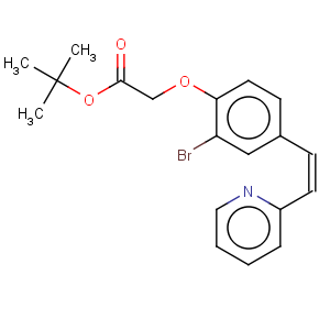 CAS No:850411-11-9 Acetic acid,2-[2-bromo-4-[(1Z)-2-(3-pyridinyl)ethenyl]phenoxy]-, 1,1-dimethylethyl ester