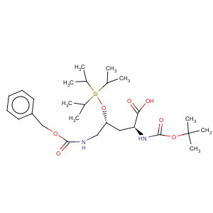 CAS No:850996-84-8 L-Ornithine,N2-[(1,1-dimethylethoxy)carbonyl]-N5-[(phenylmethoxy)carbonyl]-4-[[tris(1-methylethyl)silyl]oxy]-,(4R)- (9CI)