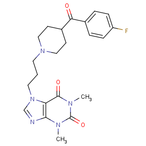 CAS No:85118-43-0 7-[3-[4-(4-fluorobenzoyl)piperidin-1-yl]propyl]-1,3-dimethylpurine-2,<br />6-dione