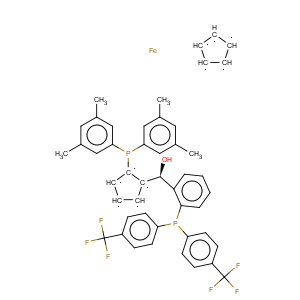 CAS No:851308-48-0 Ferrocene,1-[bis(3,5-dimethylphenyl)phosphino]-2-[(S)-[2-[bis[4-(trifluoromethyl)phenyl]phosphino]phenyl]hydroxymethyl]-,(1R)- (9CI)