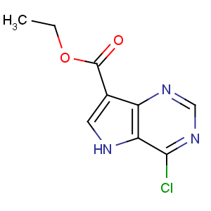 CAS No:853058-42-1 ethyl 4-chloro-5H-pyrrolo[3,2-d]pyrimidine-7-carboxylate