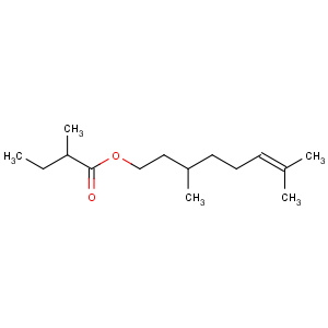 CAS No:85409-36-5 Butanoic acid,2-methyl-, 3,7-dimethyl-6-octen-1-yl ester